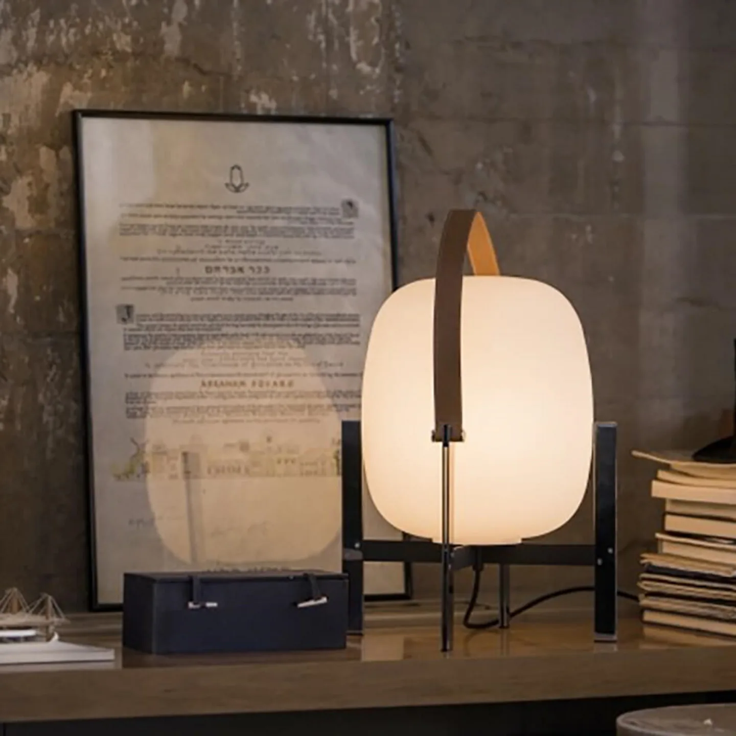 Cesta Metálica bordslampa, stål - Santa & Cole - Vardagsrum - Metall