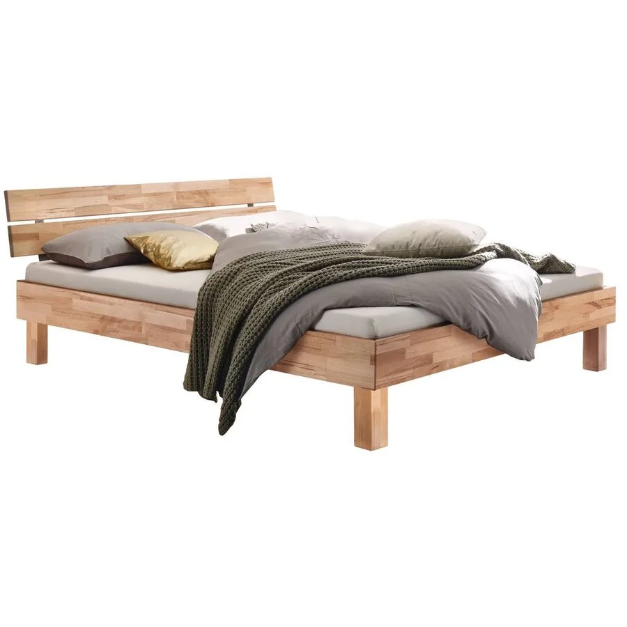 Hasena Bett Francavilla Natur Kernbuche Massivholz 100 x 200 cm