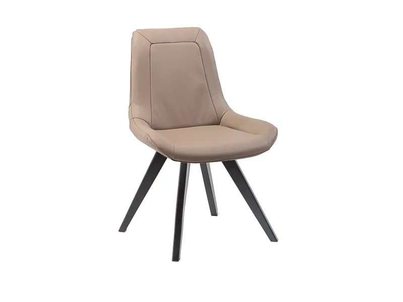 Stuhl AROSA Echtleder taupe drehsitz