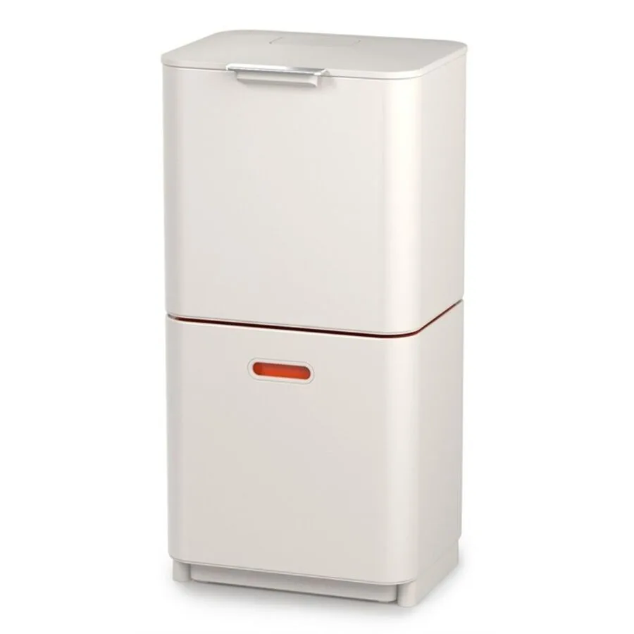Recyclingstation Joseph Joseph Totem Grau ABS/Stahl 81.5 cm 60 l - Farbe: stein - Material: Stahl/ABS