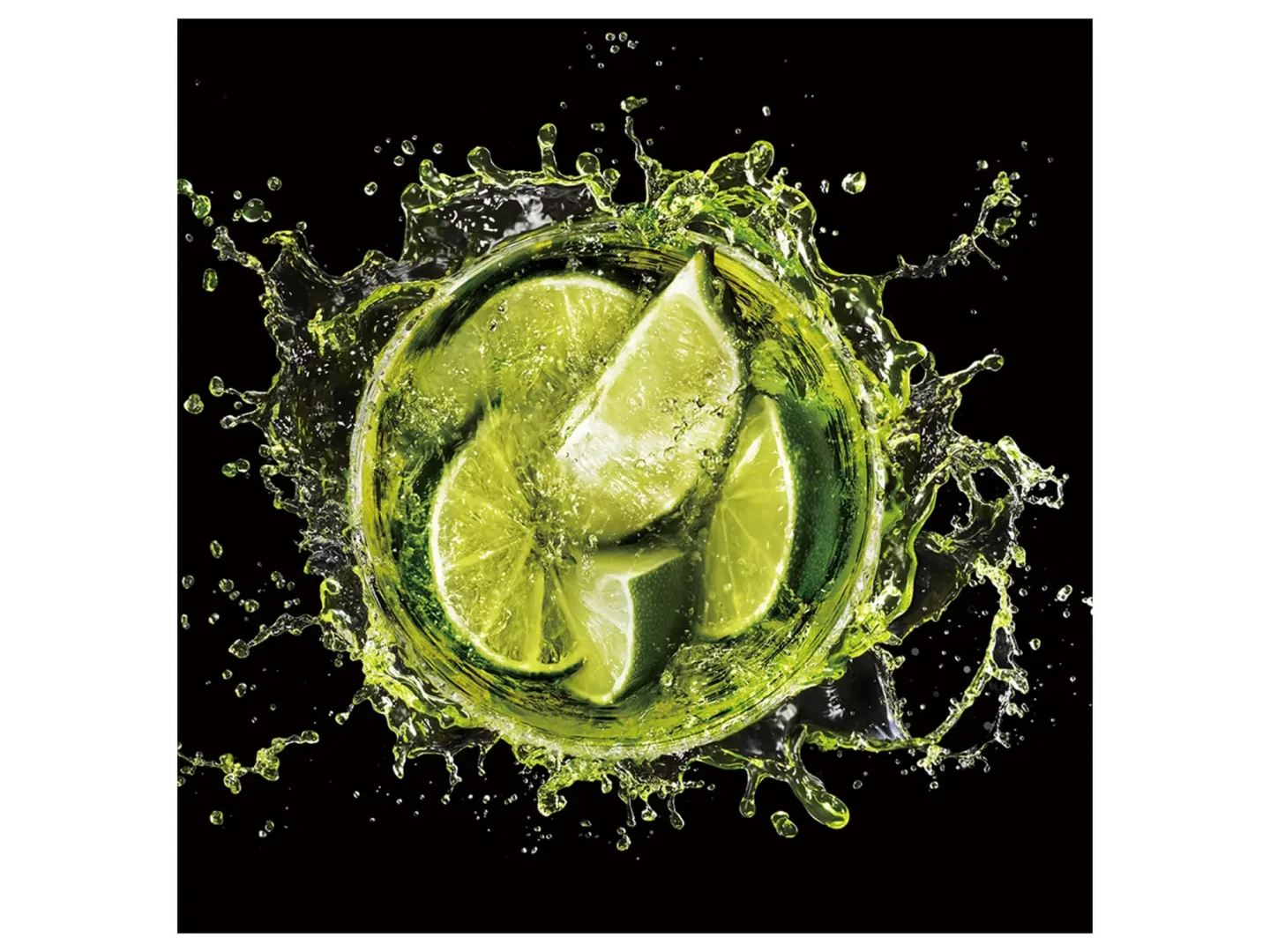 image LAND Digitaldruck auf Glas Splash Limetten 3 | Schubiger Möbel