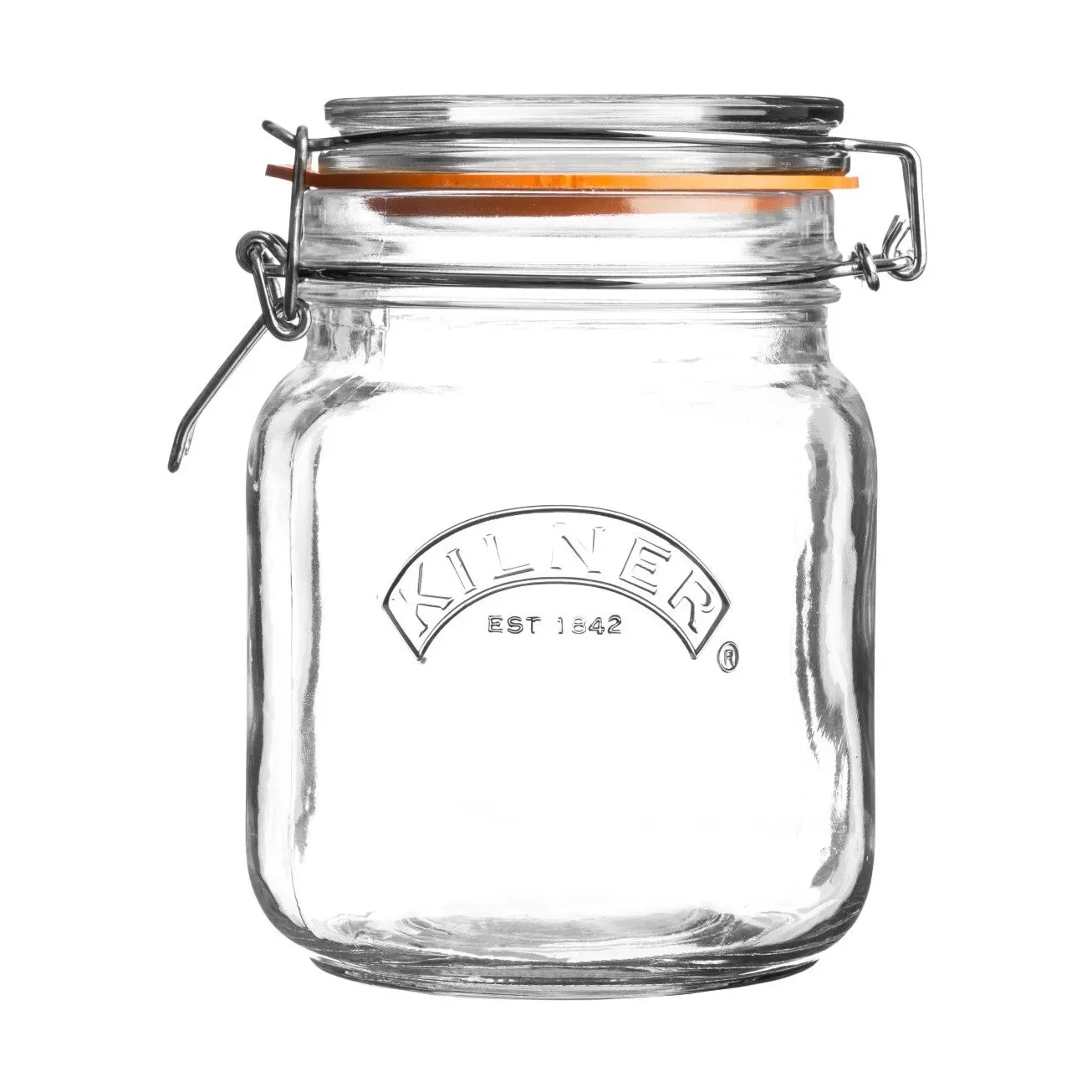 Kilner Kilner eckiges Einmachglas mit Drahtbügelverschluss Klar, 1 l