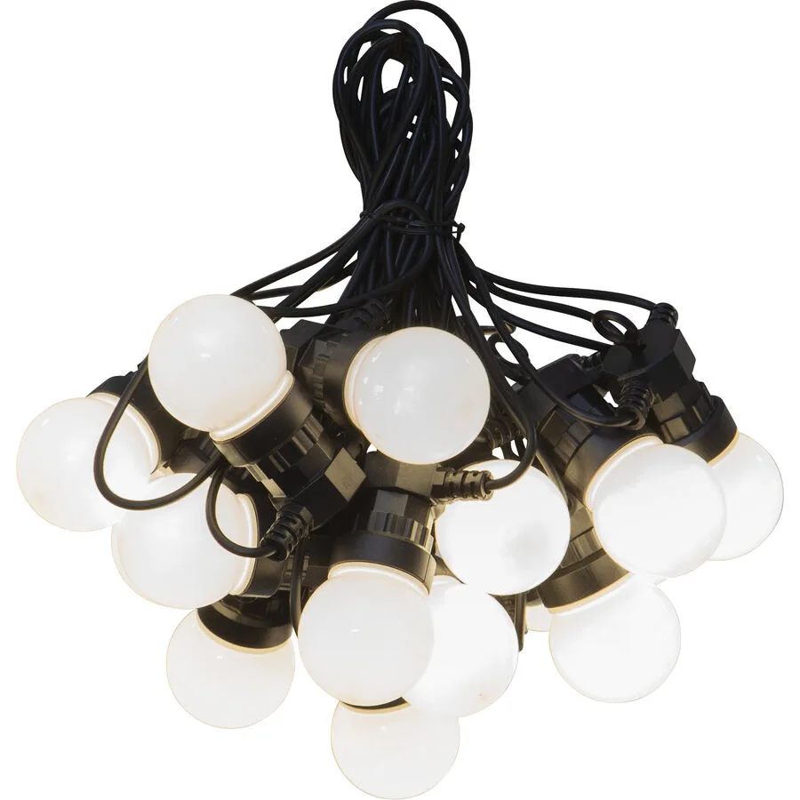 Star Trading Lichterkette Small Kunststoff 5 cm - Farbe: weiss - LED - Lichtfarbe: Extra warmweiss