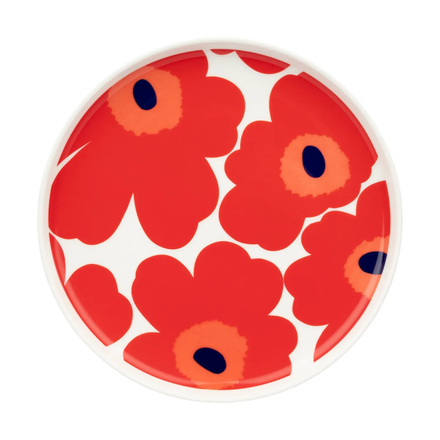 Marimekko Unikko Teller Ø20cm White-red-blue