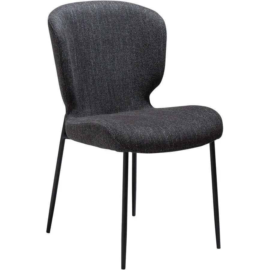 DAN-FORM Stuhl 2er-Set Glory black Stoff