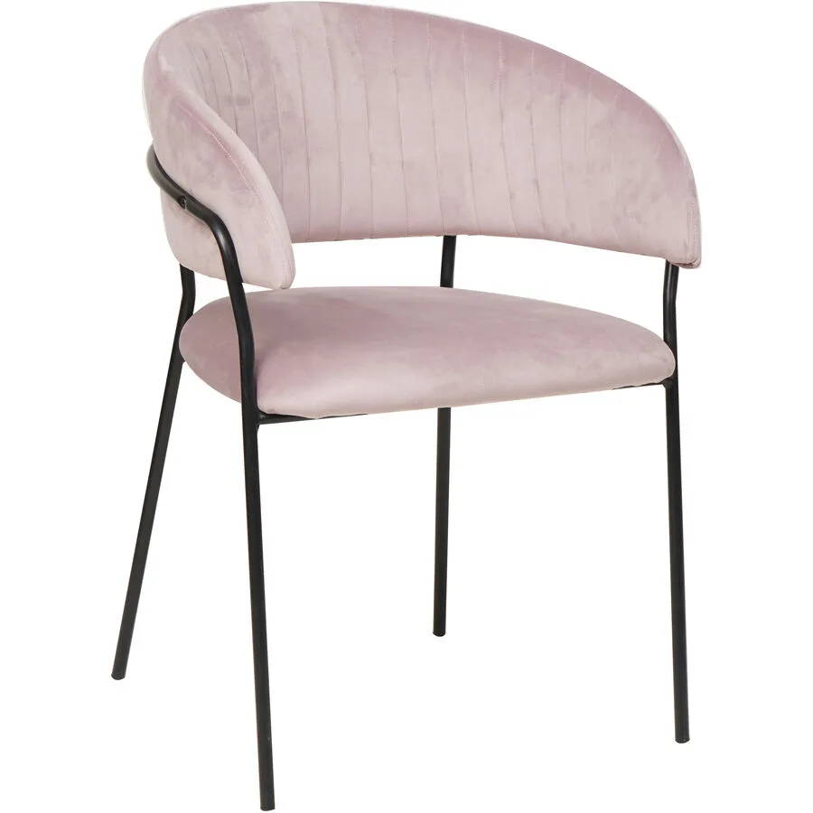 Stuhl Calvin rose Samt