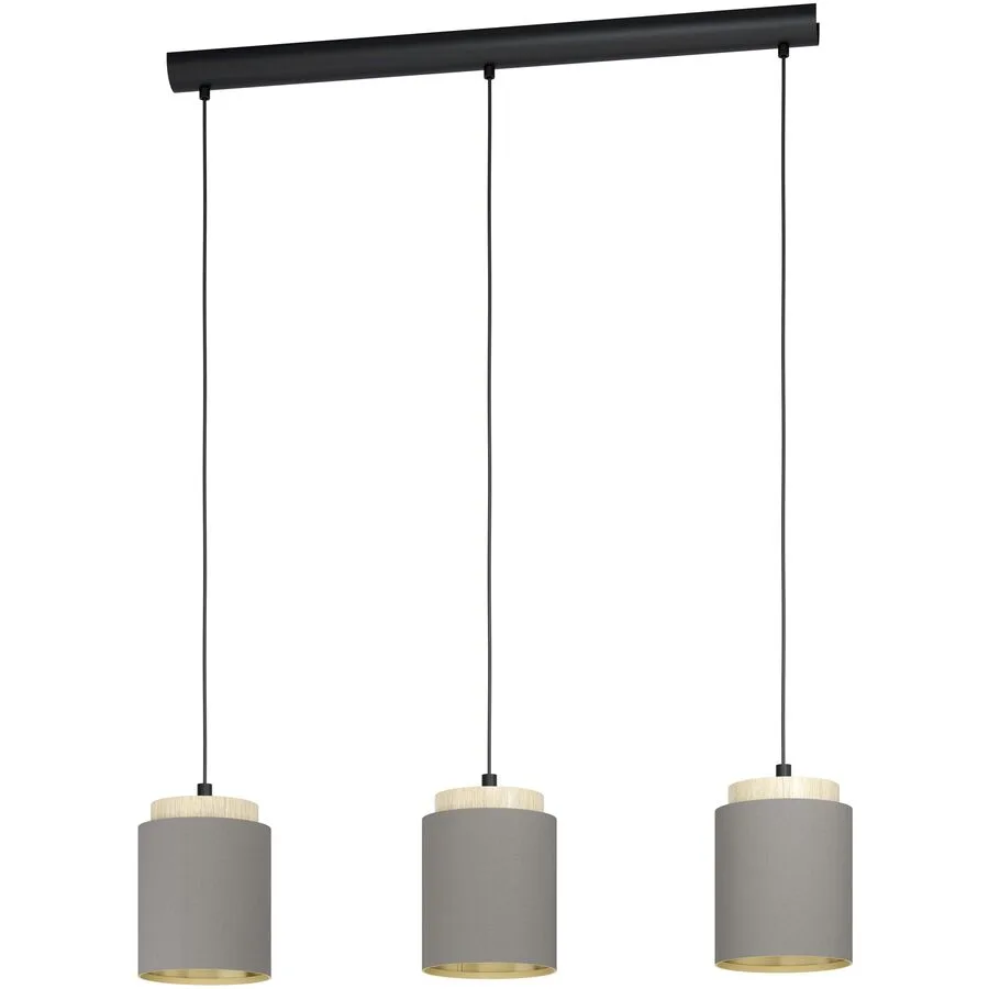 Eglo Pendellampe Albariza Braun/Schwarz Stahl/Holz 16 cm 110 cm - Material: Holz/Stahl