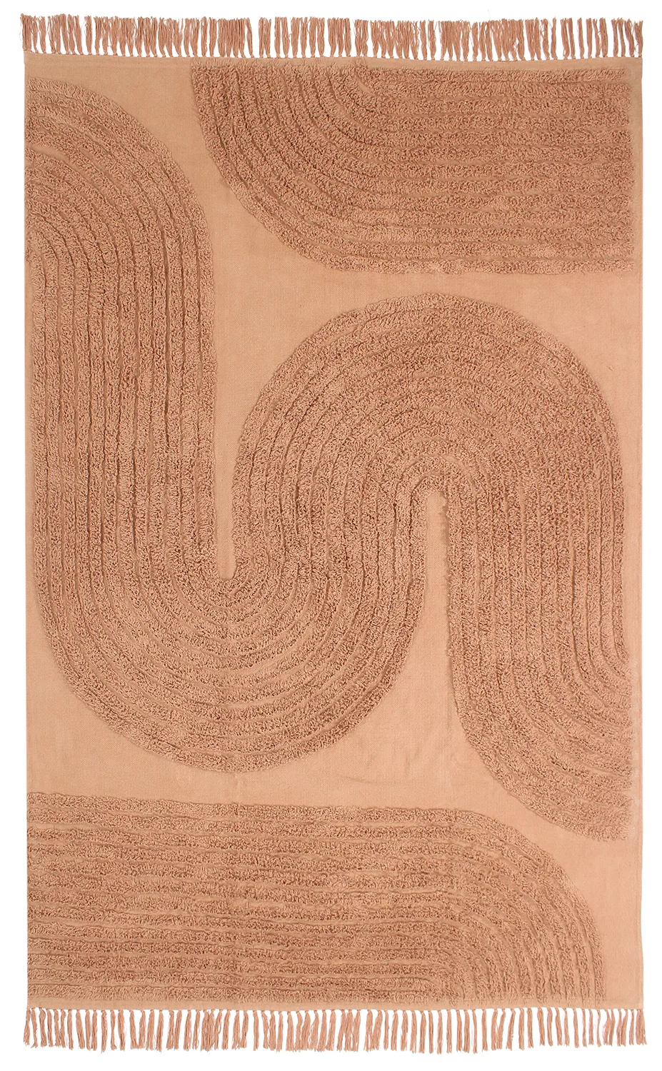 Ryetepper - Jovie Natural Cotton Shaggy (terrakotta) (Størrelse: 160 x 230 cm)