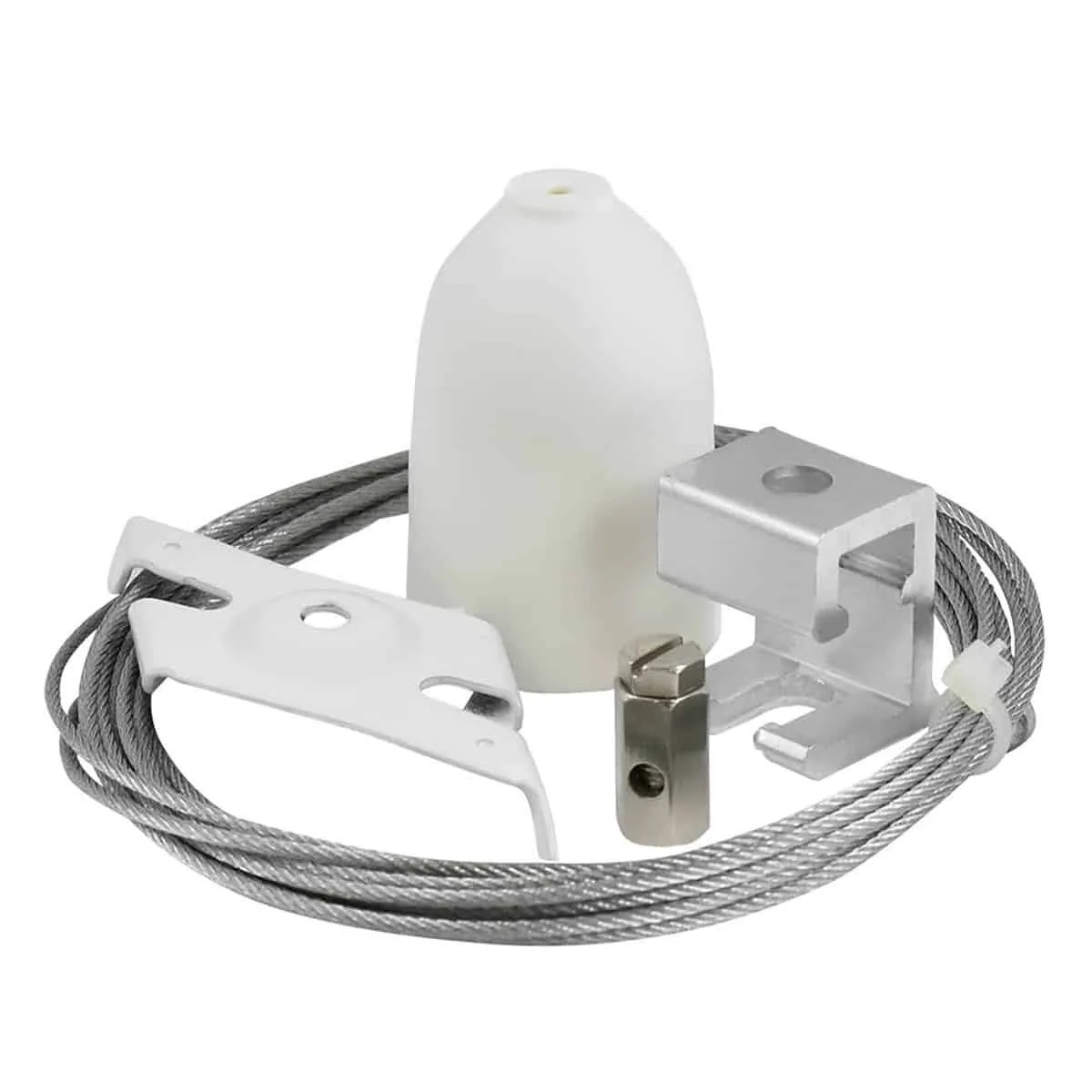 Global Trac SPW11SK-3/5M Wirependel snabbinfästning 5m Vit