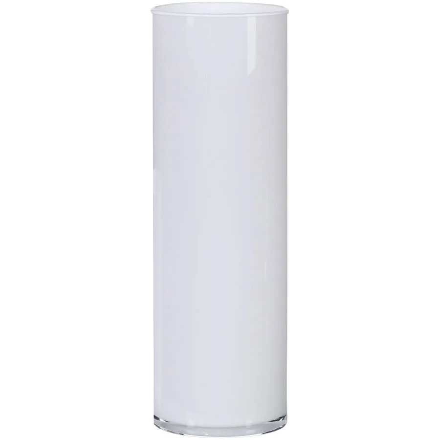 Vase Country Weiss Glas 50 cm