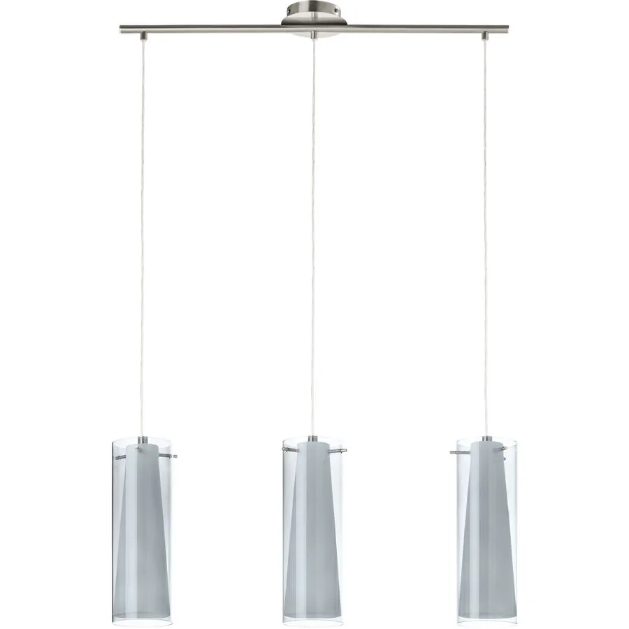 Eglo Pendellampe Pinto Nero Grau Stahl 110 cm - Farbe: Nickel matt
