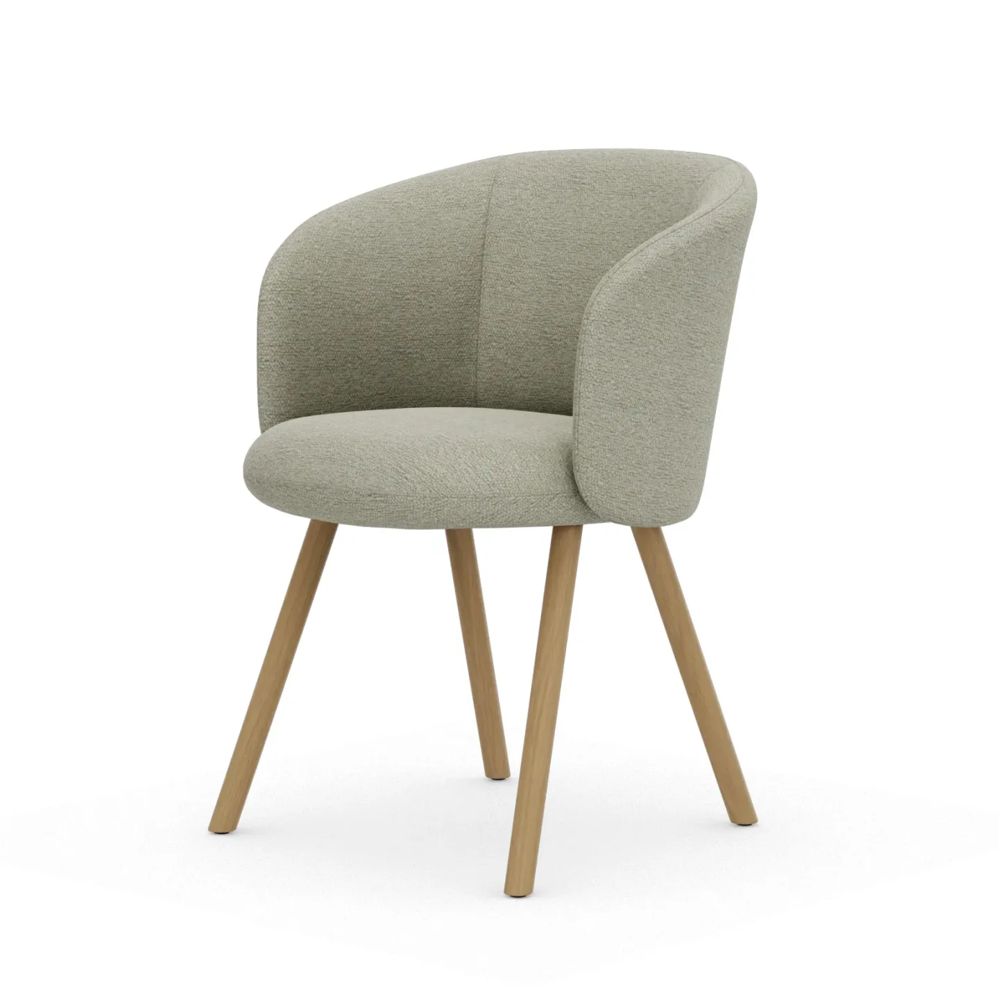 Vitra Mikado karmstol Nubia Cream-sand-natural oak