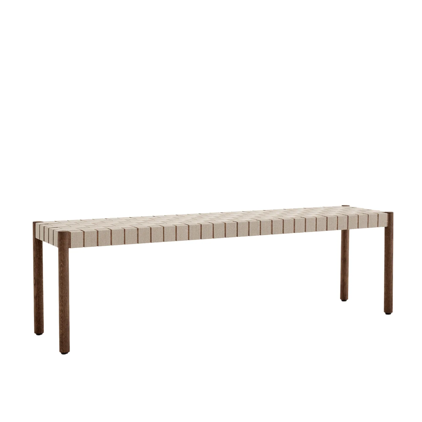 &Tradition - Betty Bench TK5, Large, Smoked/Natural Webbing - Dagbäddar - Thau & Kallio - Beige,Träfärgad - Trä