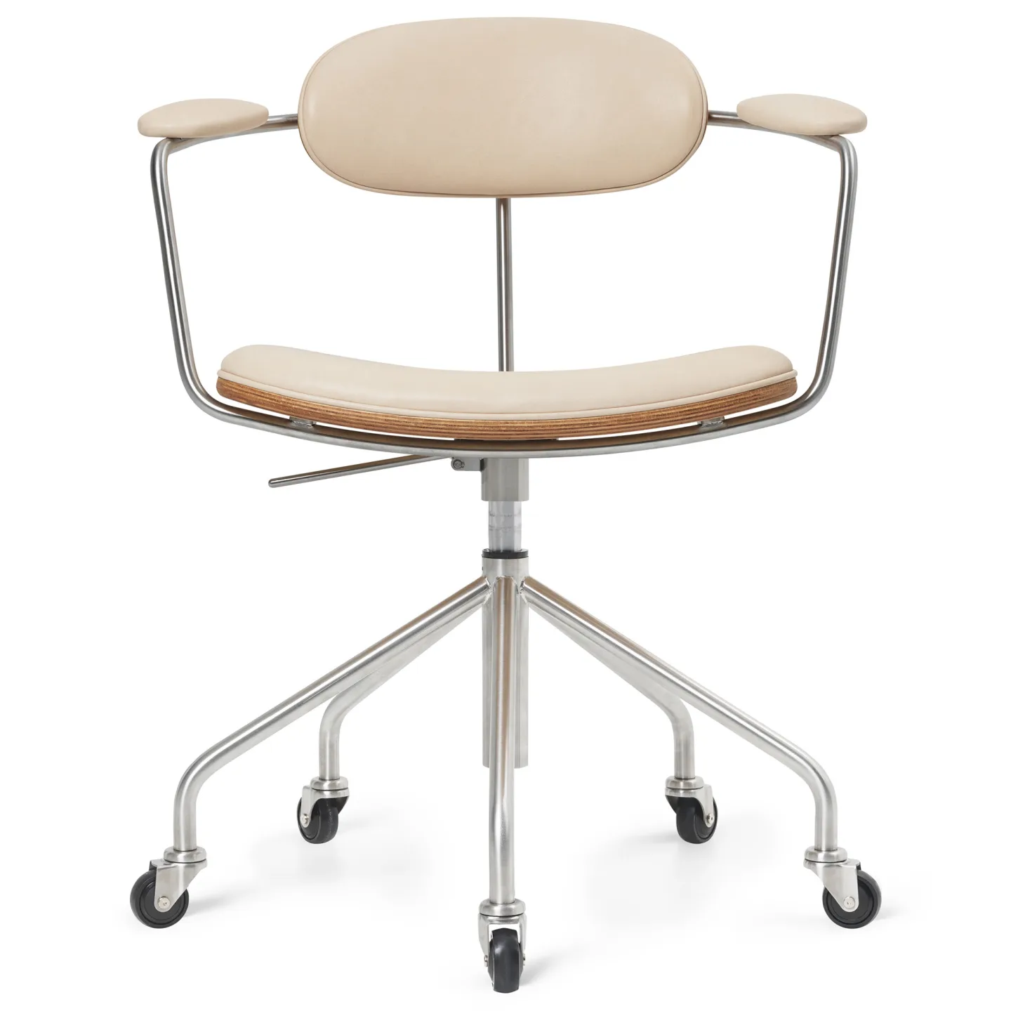 Carl Hansen - CH621 Oak Stainless Steel SIF90 - Kontorsstolar - Hans J. Wegner