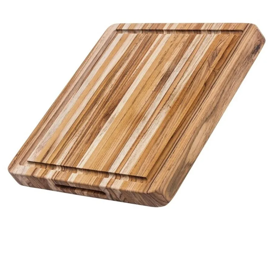 TEAKHAUS Schneidebrett Teak Haus natur Teakholz massiv B 40.5 cm T 30.5 cm