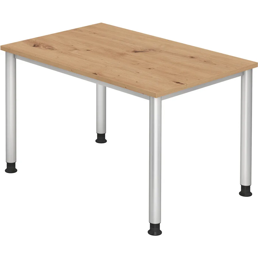 Schreibtisch Office Asteiche Holzwerkstoff Höhenverstellbar B 120 T 80 cm