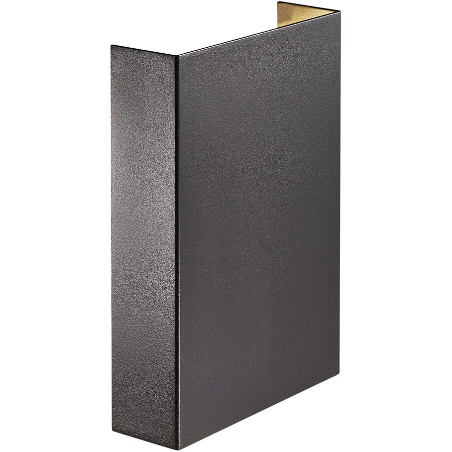 NORDLUX Wandlampe aussen Fold Schwarz/Gold Aluminium 4.5 cm 2 cm - LED - Lichtfarbe: Warmweiss - LED Energiesparlampen