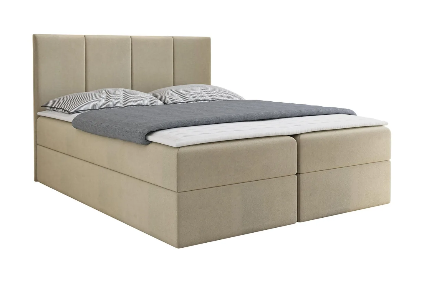 Laggano Kontinentalsäng 140x200 cm + Bäddmadrass - Beige