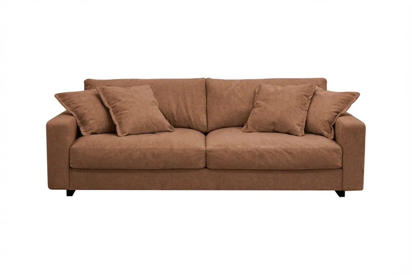 Valencia Extra Djup 3-sits Soffa i Chenille - Rostbrun