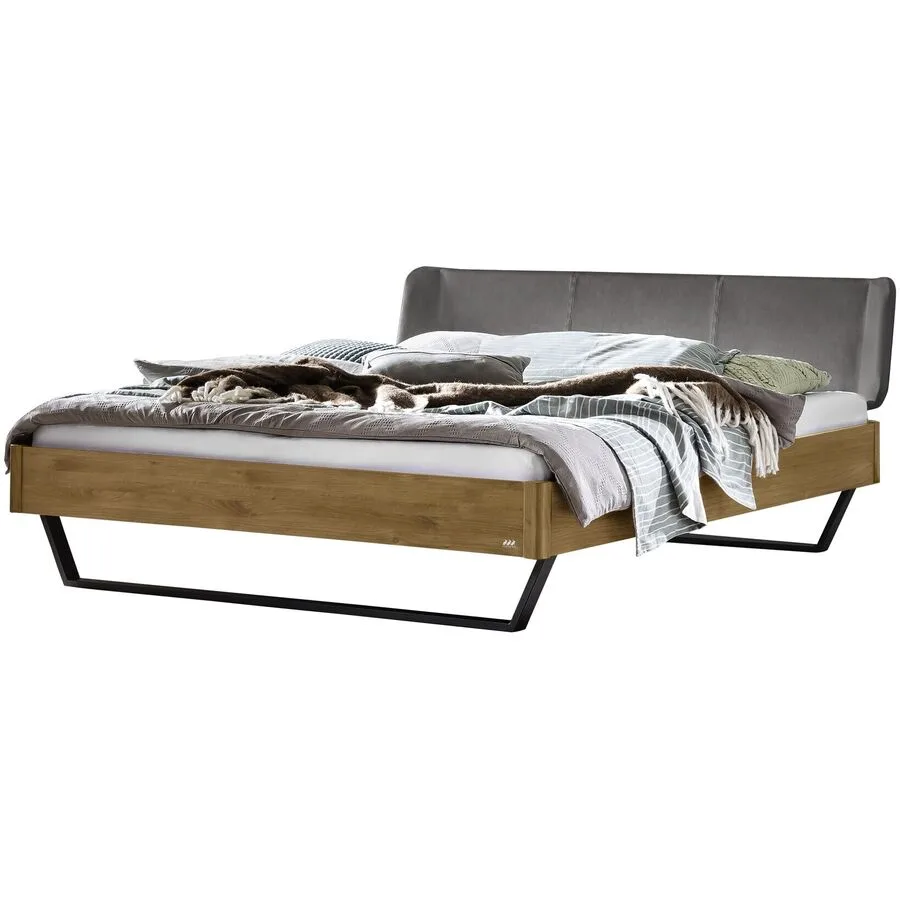 Hasena Bett Castello Braun Holz 140 x 210 cm - Farbe: Wildeiche - Bett