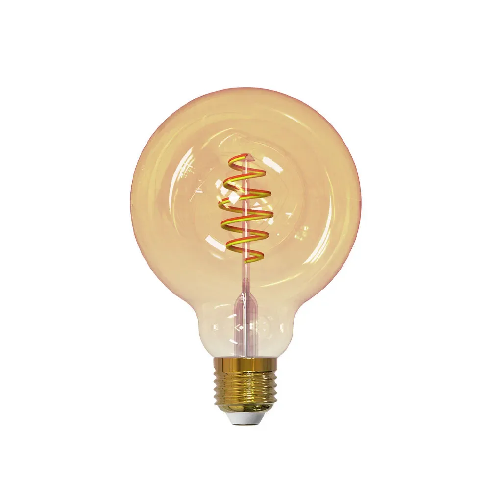 Airam Airam Smarta Hem Filament LED-glob Glühbirne Amber, 95mm, spiral e27, 6w