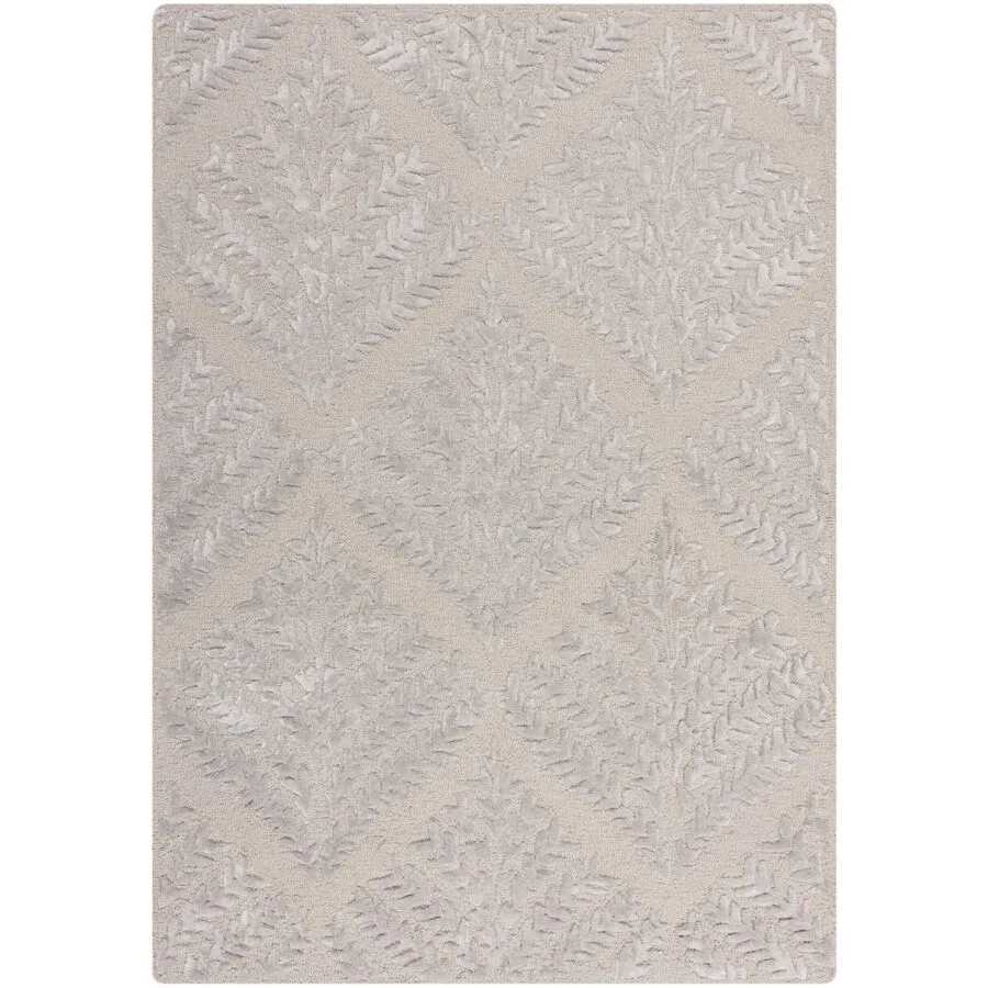 Teppich Worpi hellgrau Blumenmuster Mischgewebe 200 x 290 cm
