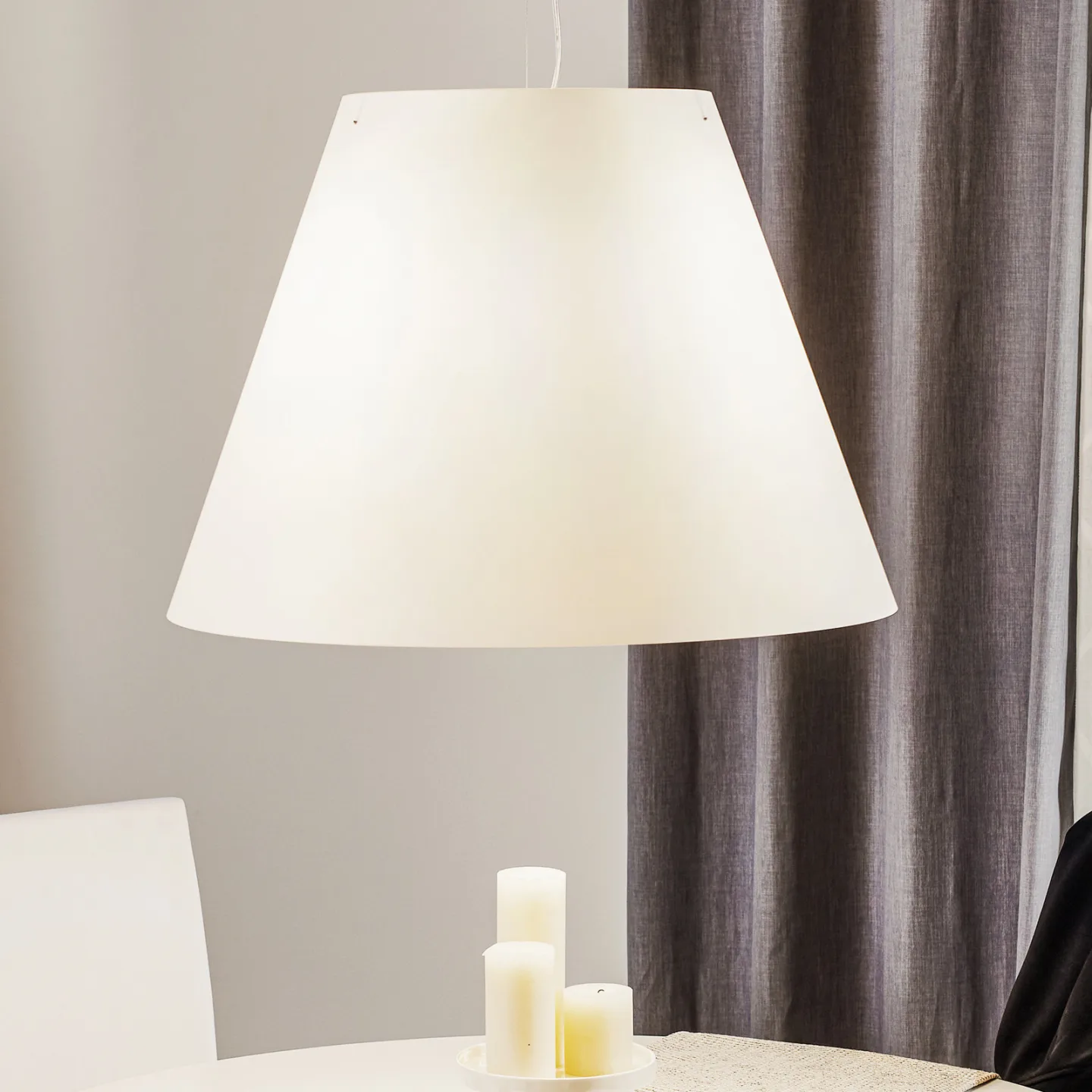 Grande Costanza Pendelleuchte o/Dimmer - Luceplan - Wohnzimmer - Design - Kunststoff - Einflammig