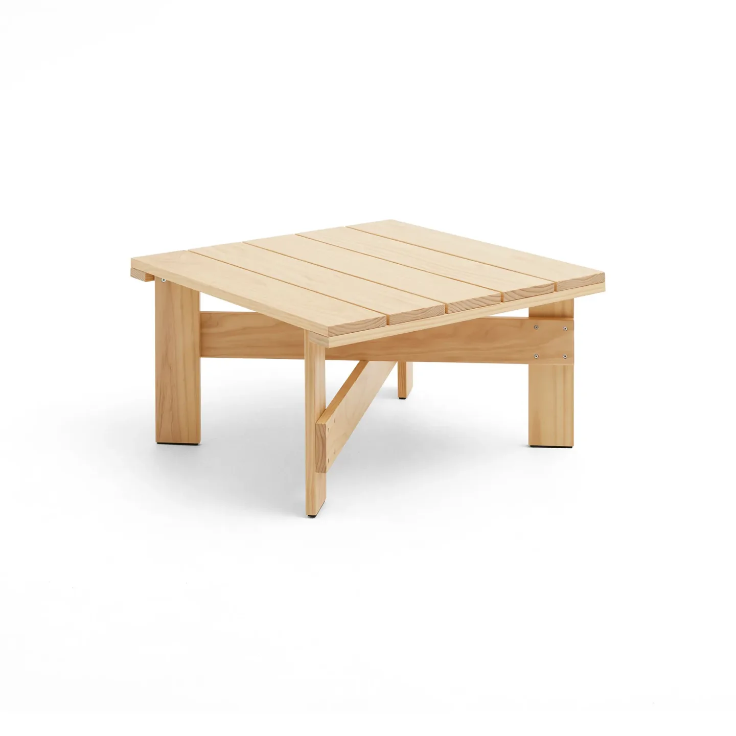 HAY Crate Low table bord 75,5x75,5 cm lackad furu Klar