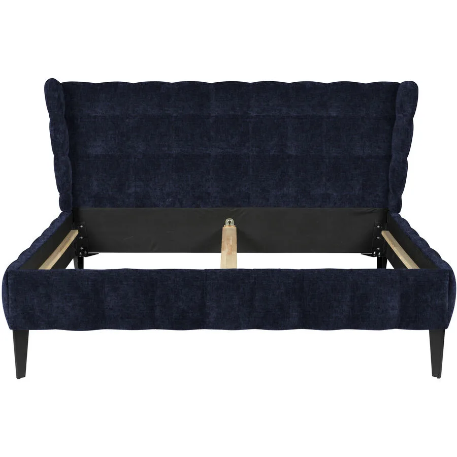 Bett Hemingway mitternachtsblau Stoff 180 x 220 cm