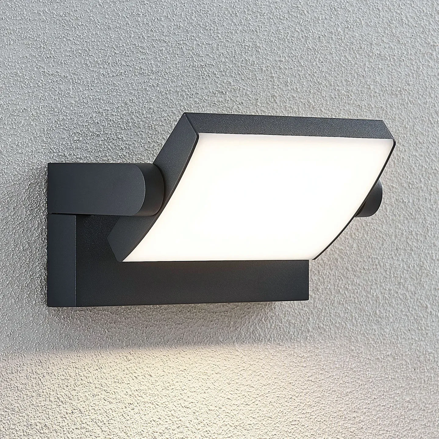 Sherin utomhusvägglampa, mörkgrå, vridbar – Lindby - Balkong - Modern - Aluminium - Med flera ljuskällor