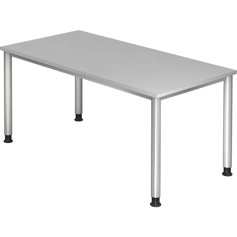 Schreibtisch Office grau Holzwerkstoff Höhenverstellbar B 160 T 80 cm