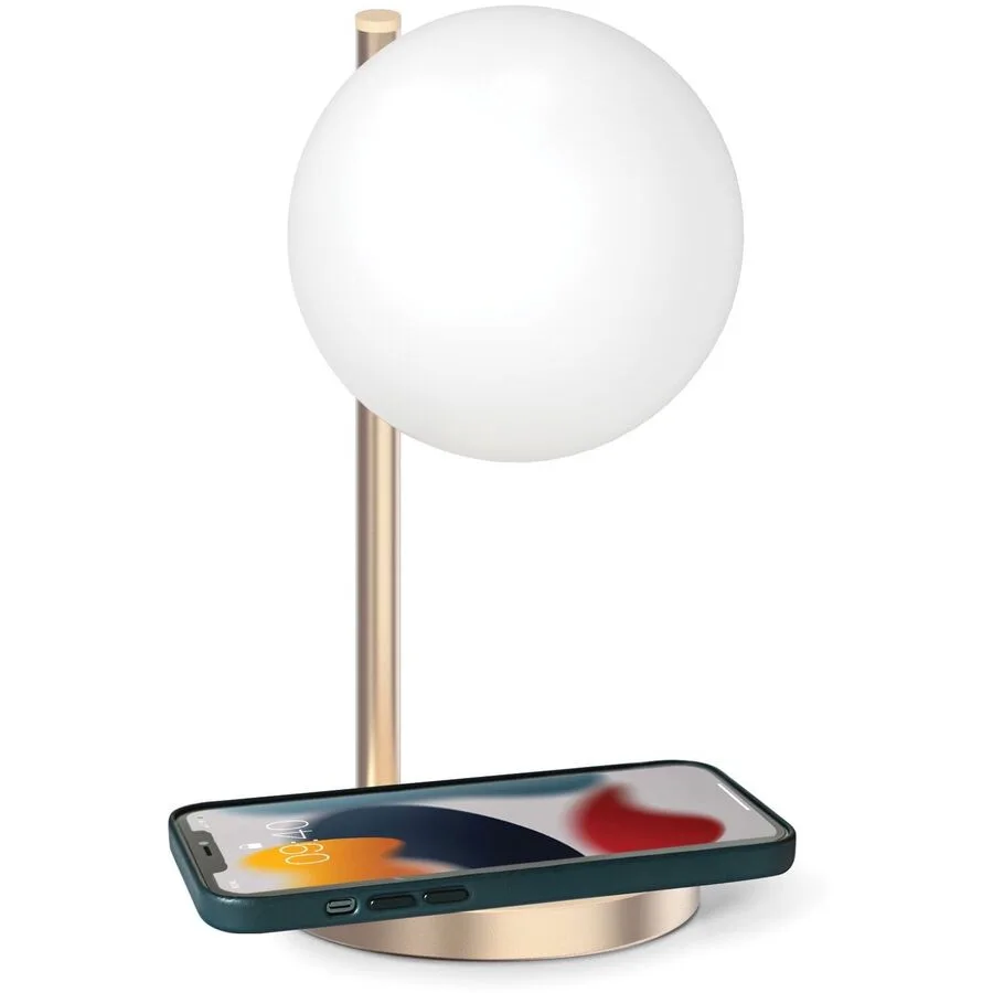 Lexon Tischlampe Bubble Lamp Weiss/Gold Kunststoff/Metall 12 cm 29.7 cm - LED - Lichtfarbe: Warmweiss – Kaltweiss - LED Energiesparlampen