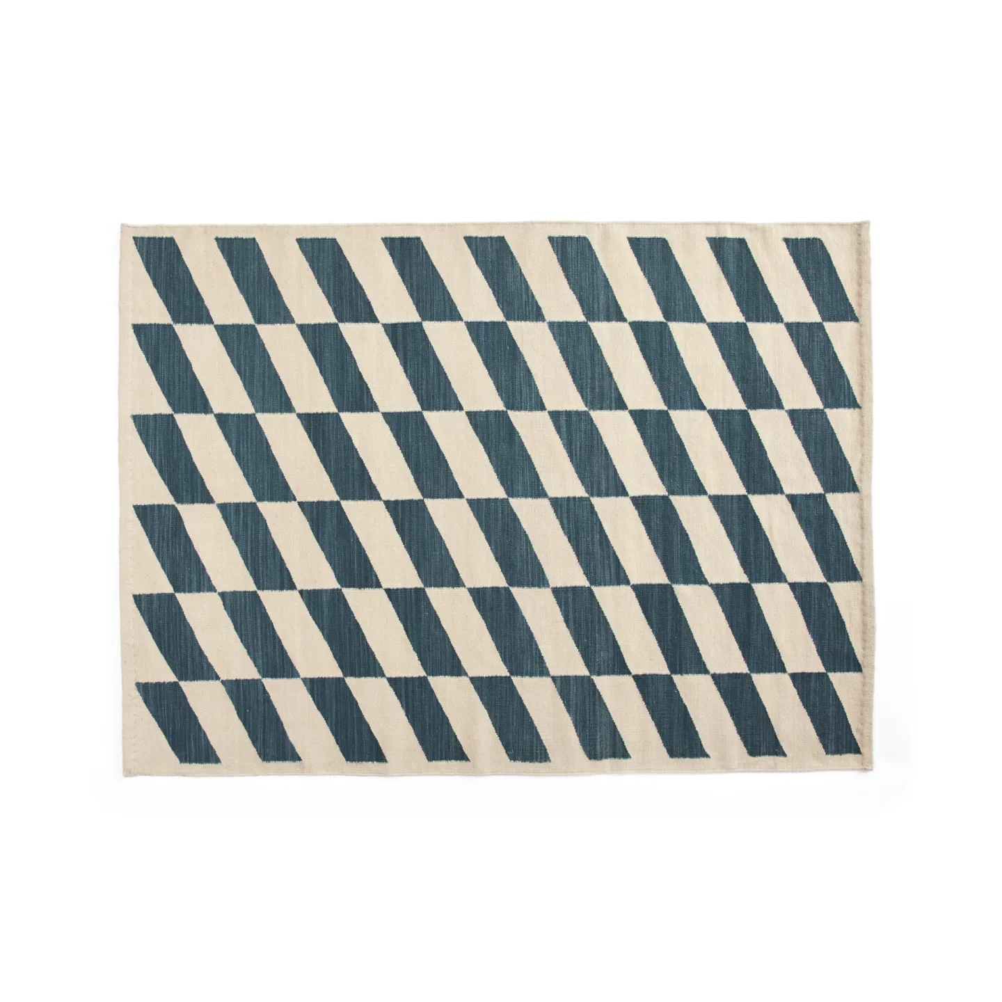 HAY Shift Kelim Teppich 140x200 cm Blue