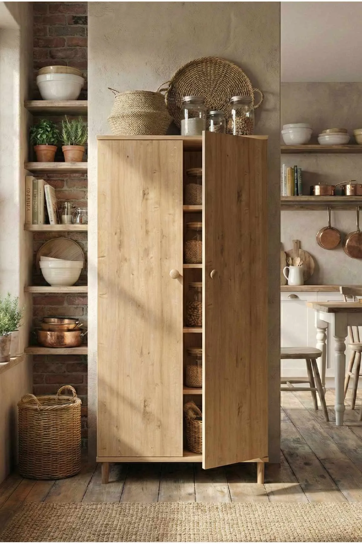 Ryrhyrdhonar Multifunktionsskåp 60x130x30 cm - Sapphire Oak