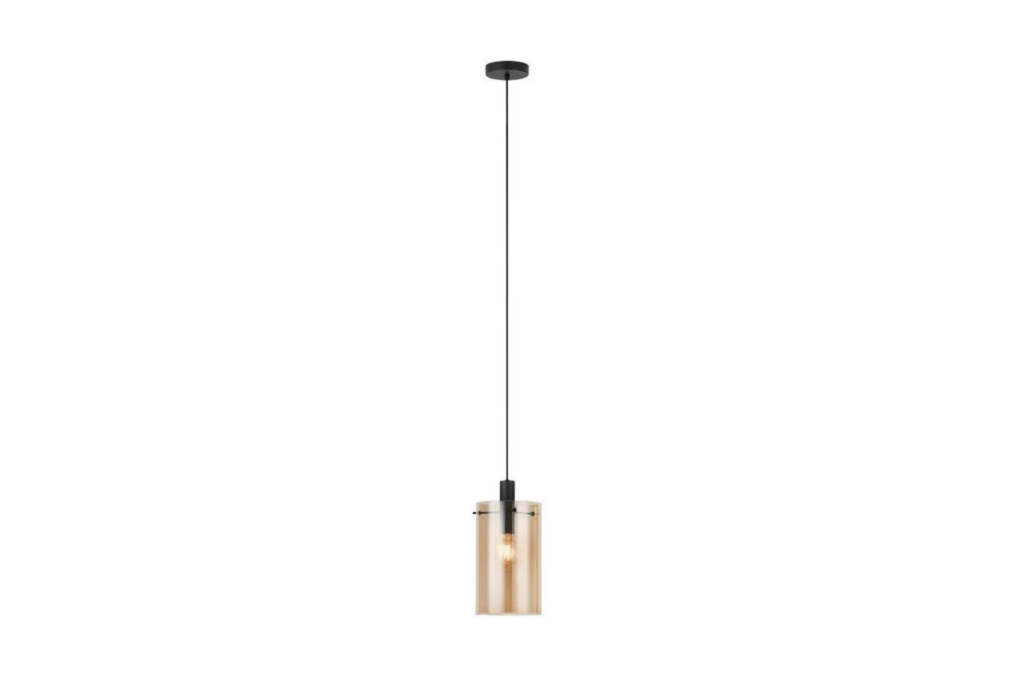 Takpendel Eglo Polverara Svart/Amber 1 Lampa - 1 Lampa