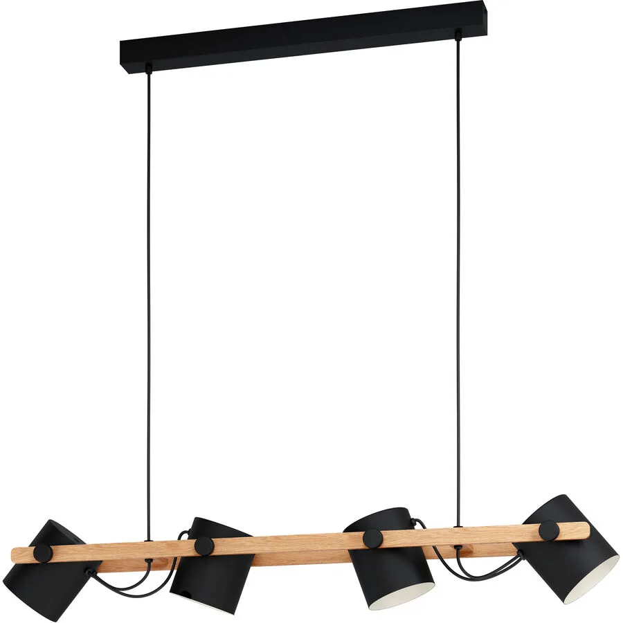 Eglo Pendellampe Hornwood Schwarz Stahl 18 cm 110 cm