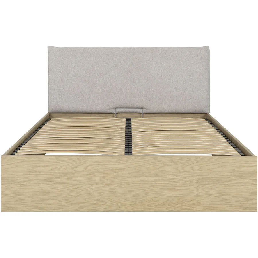 Bett Riol weiss/eiche Holzwerkstoff 160 x 200 cm