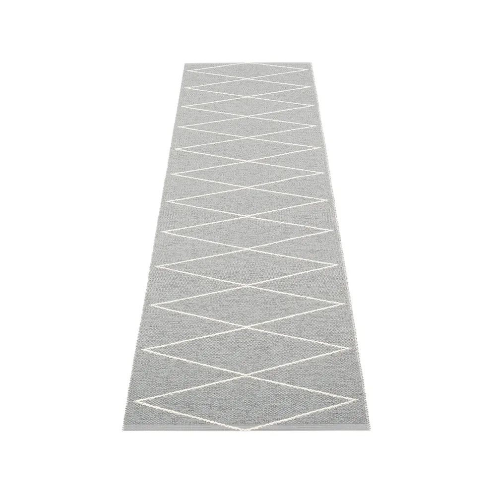 Pappelina Max gångmatta grey/vanilla, 70x400 cm