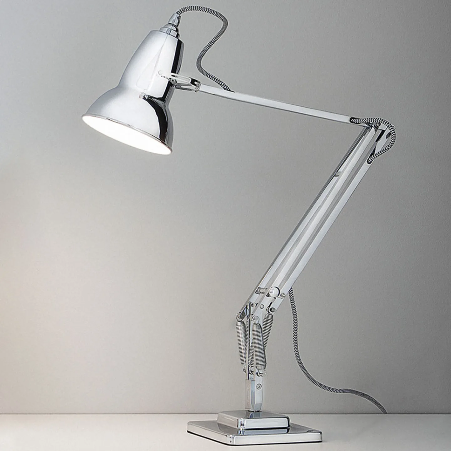 Original 1227 Schreibtischlampe Bright Chrome - Anglepoise - Arbeitszimmer / Büro - Industrielles Design - Metall - Einflammig