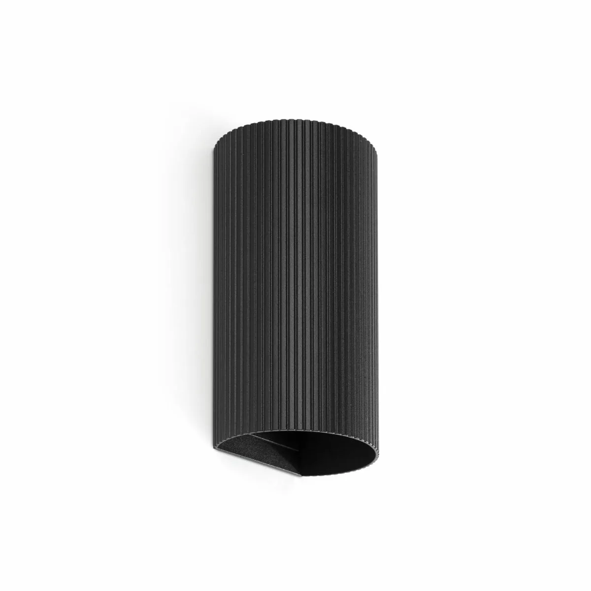 Faro Barcelona - Sole 15cm - Vägglampa - Svart räfflad