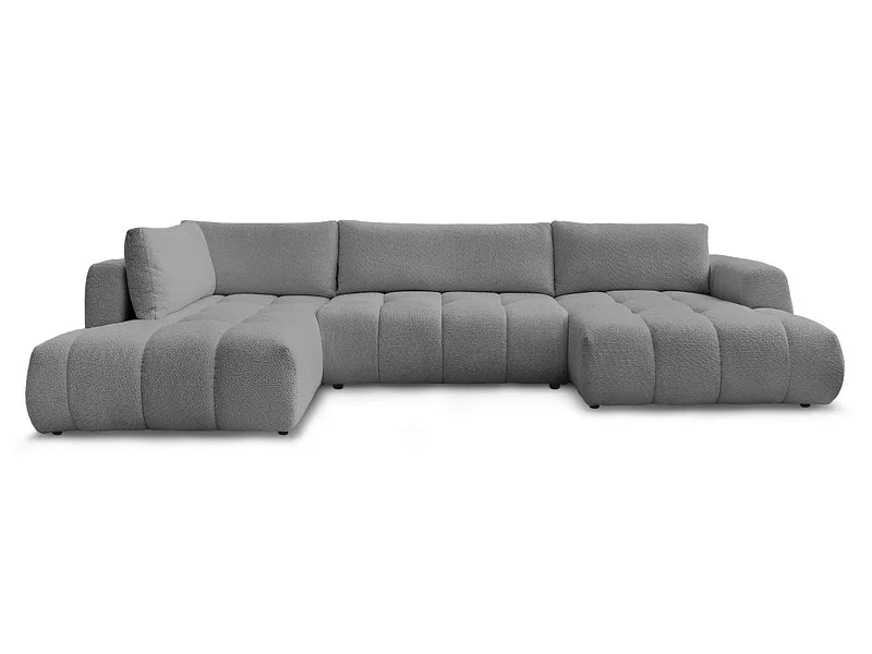 Wohnlandschaft BOBOCHIC FUJI Boucle-Stoff dunkelgrau