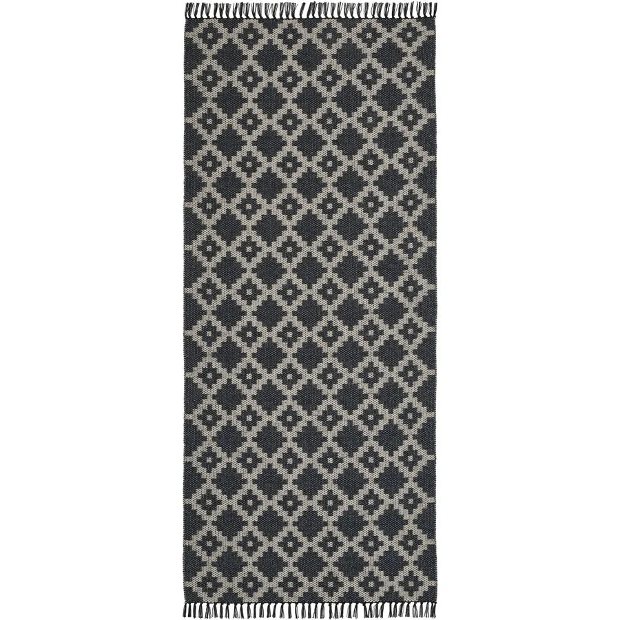 HORREDSMATTAN Outdoor-Teppich Leia schwarz Mischgewebe 80 x 300 cm