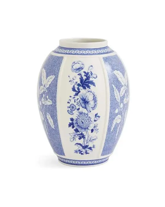 Blue Italian Vase British Flowers