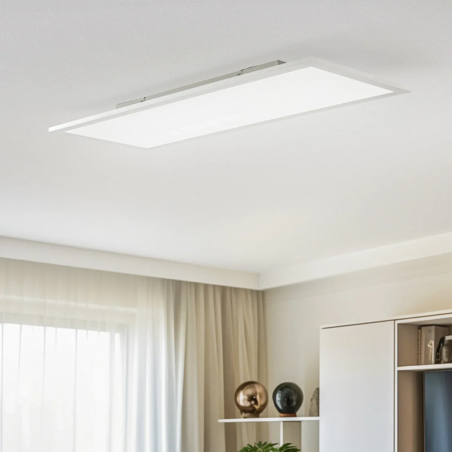 Livel LED Deckenleuchte CCT 80x30 White/Silver - Lindby - Küche - Modern - Aluminium - Eckig