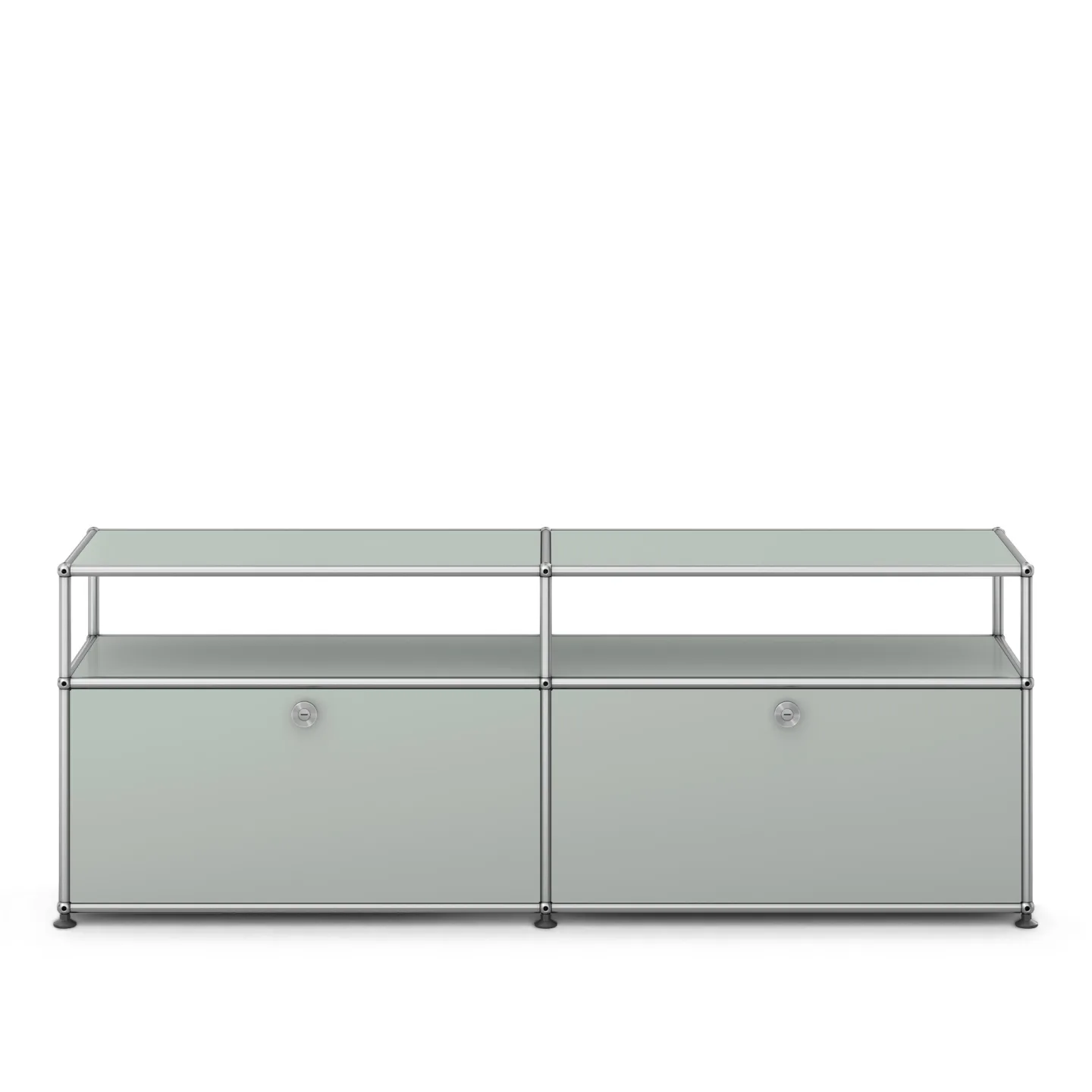USM - USM Haller O2 Light Gray - TV-bänkar - Fritz Haller & Paul Schärer - Grå - Metall