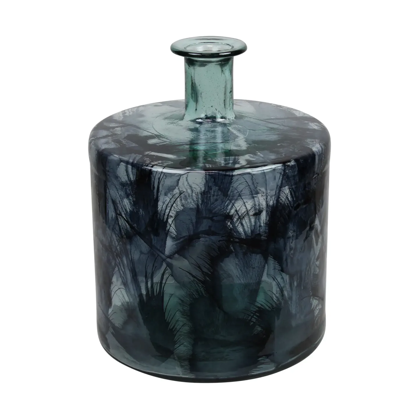Decofinder Vase Recyclingglas, Blau | Schubiger Möbel