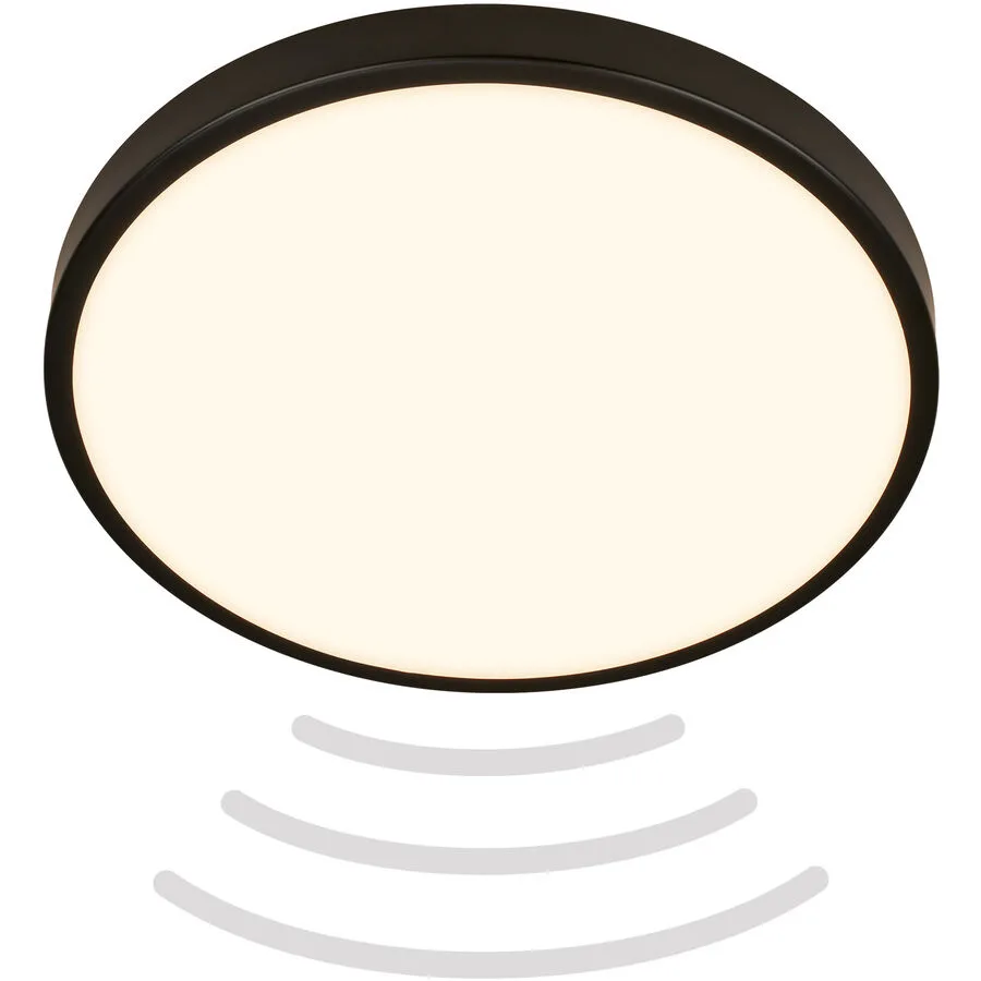 Deckenlampe Telefunken Schwarz Kunststoff 29 cm 6.5 cm - LED - Lichtfarbe: Warmweiss - LED Energiesparlampen