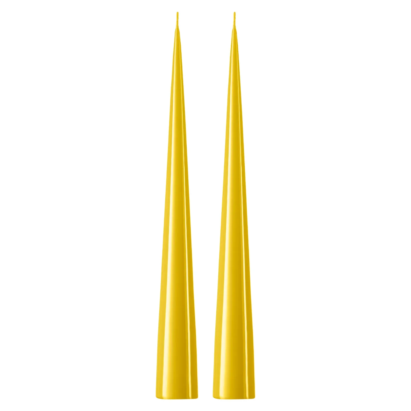 ester & erik ester & erik Kegelkerze 37cm 2er Pack lackiert Lemon drop 15-0