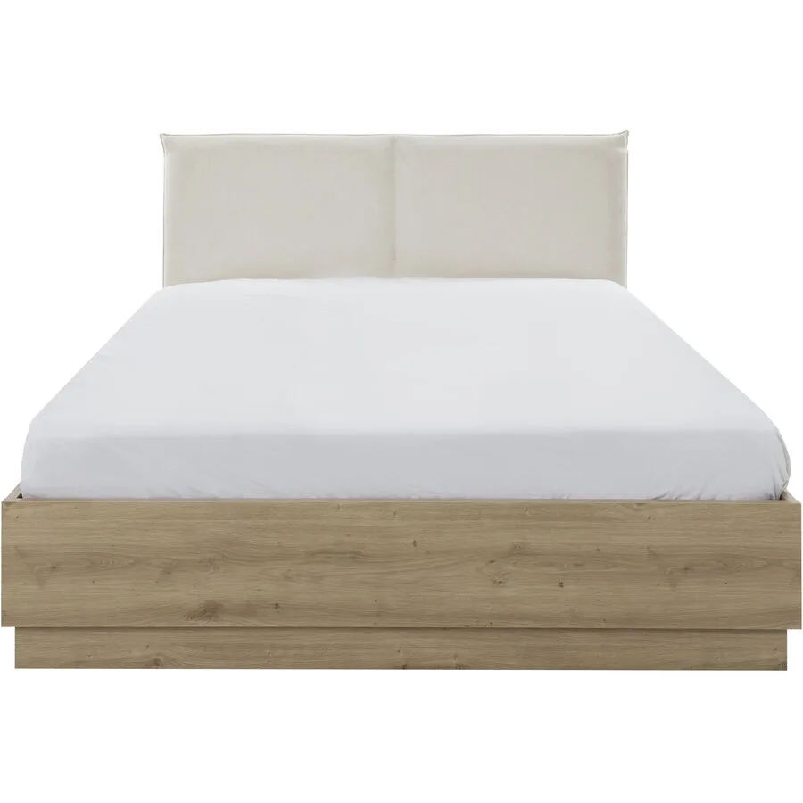 Bett Teed eiche hell Holzwerkstoff 160 x 200 cm