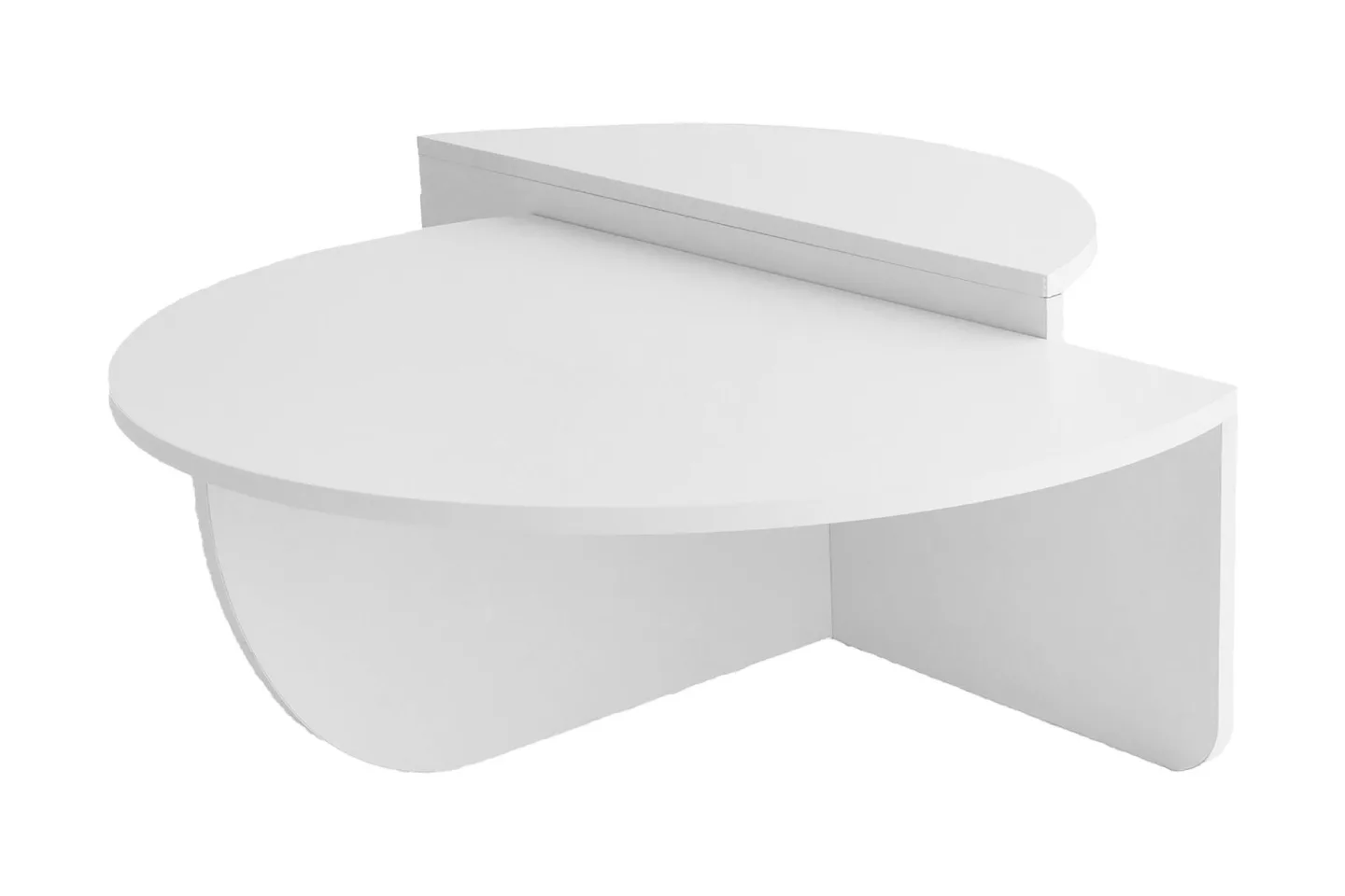 Malling Soffbord 90x30x90 cm Oval - Vit